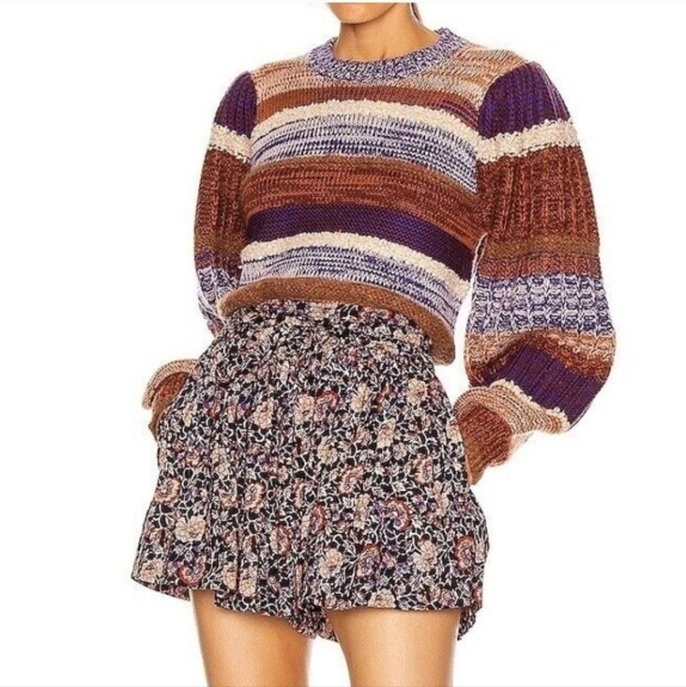 ULLA JOHNSON Kira Belted Floral Shorts Size 0